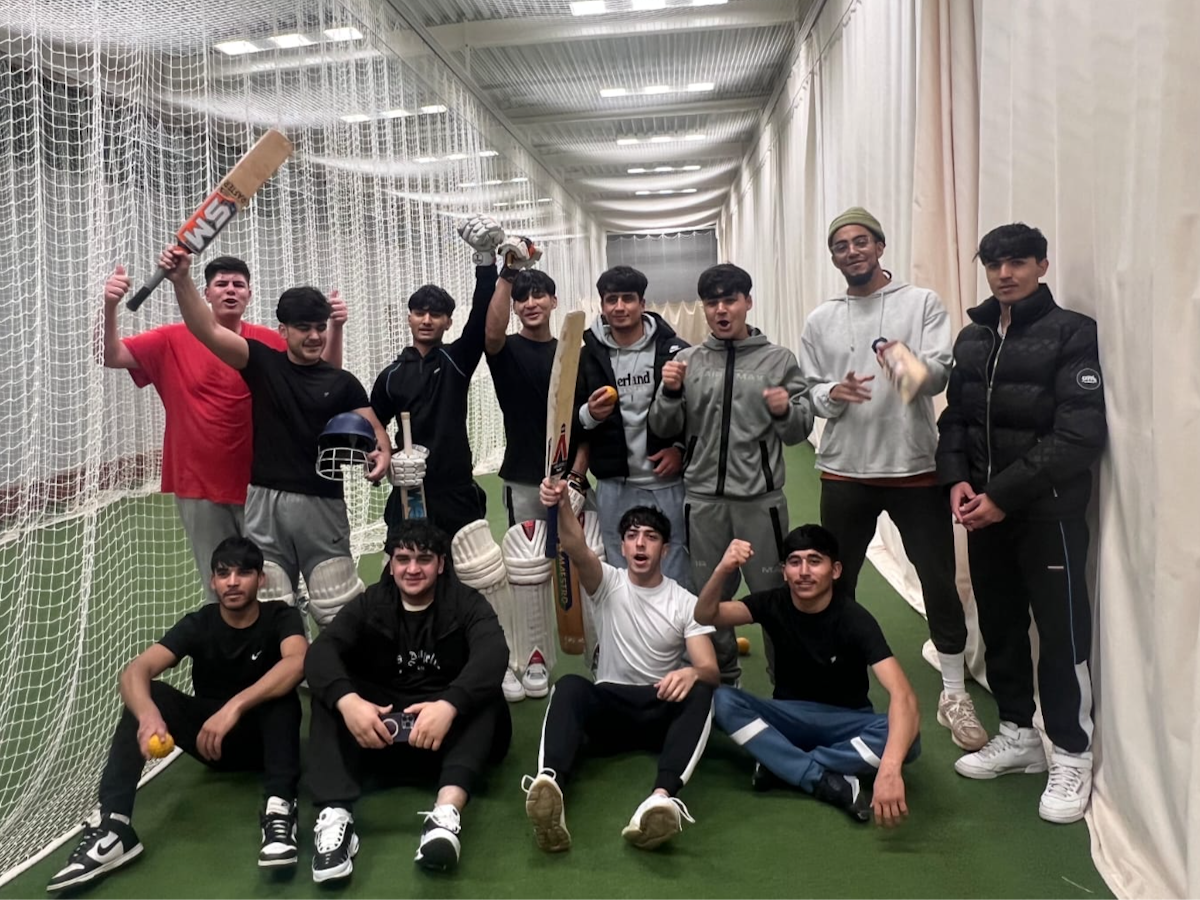 The Blue Tigers at a nets session